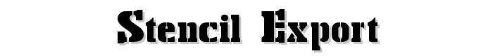 Stencil Export font